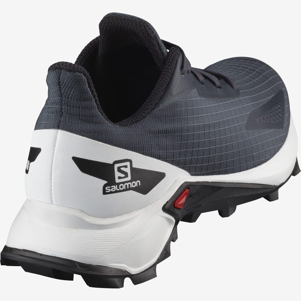 Kids' Salomon ALPHACROSS BLAST Trail Running Shoes White/Black | SA89726-261