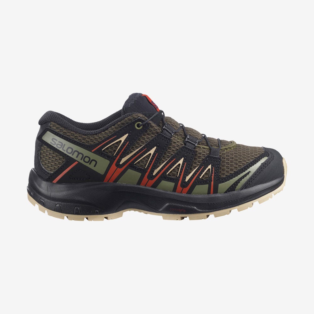 Kids\' Salomon XA PRO 3D J Hiking Boots Olive | SA06724-942