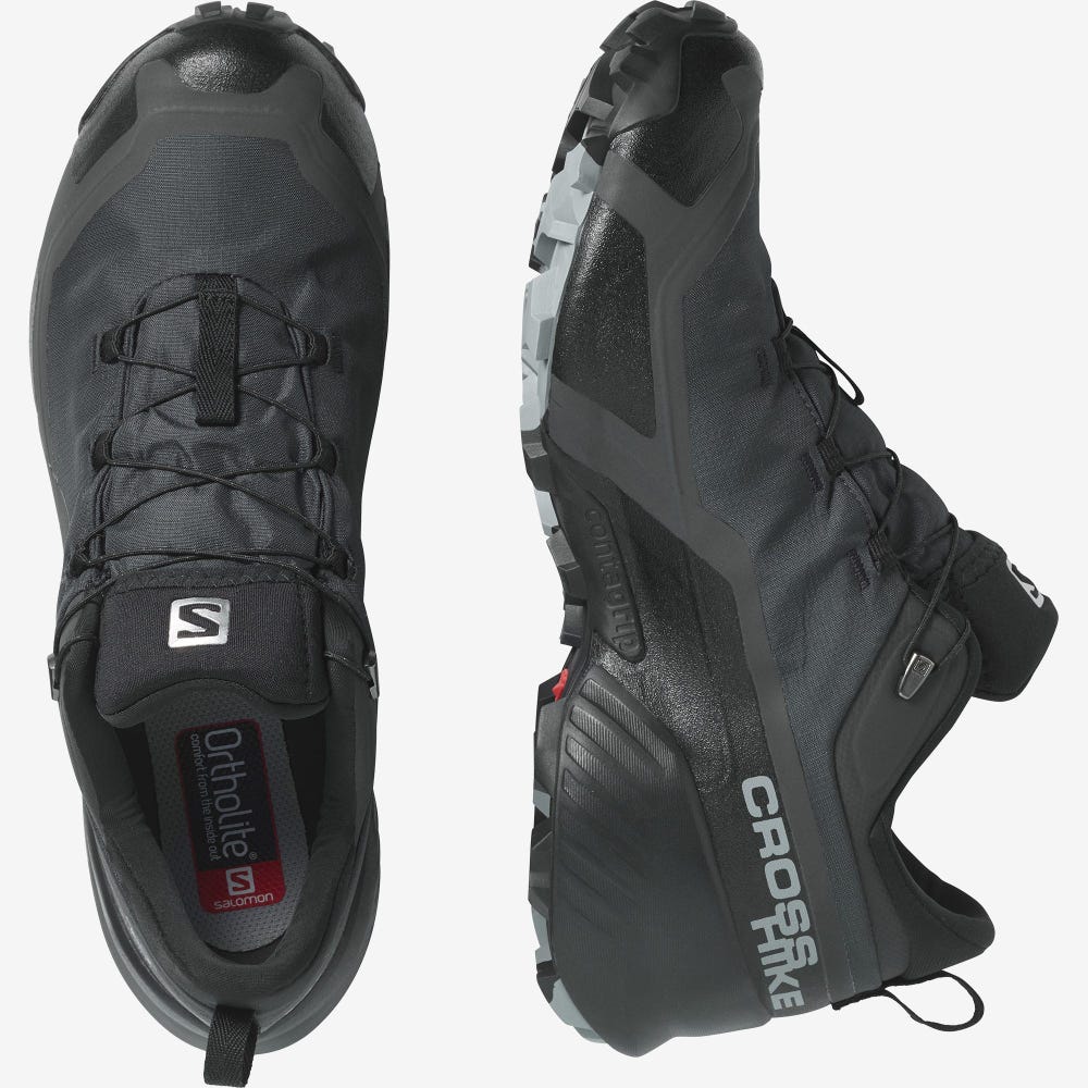 Men's Salomon CROSS HIKE GORE-TEX Hiking Shoes Black | SA90423-051