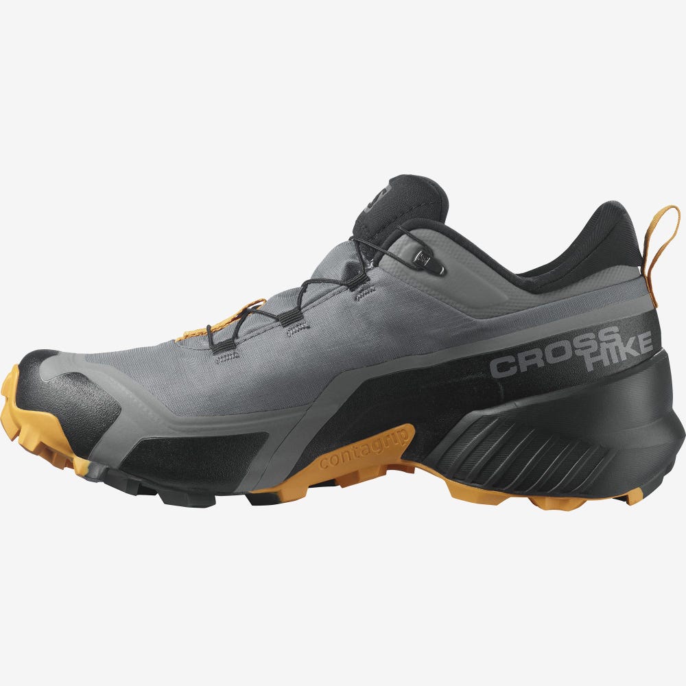 Men's Salomon CROSS HIKE GORE-TEX Hiking Shoes Khaki | SA94261-635