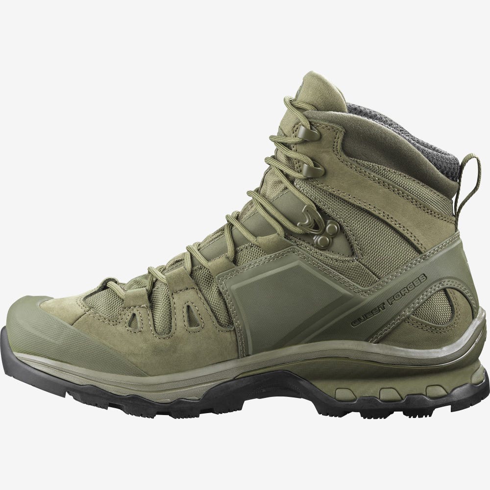 Men's Salomon QUEST 4D GORE-TEX FORCES 2 EN Tactical Boots Green/Black | SA18794-056