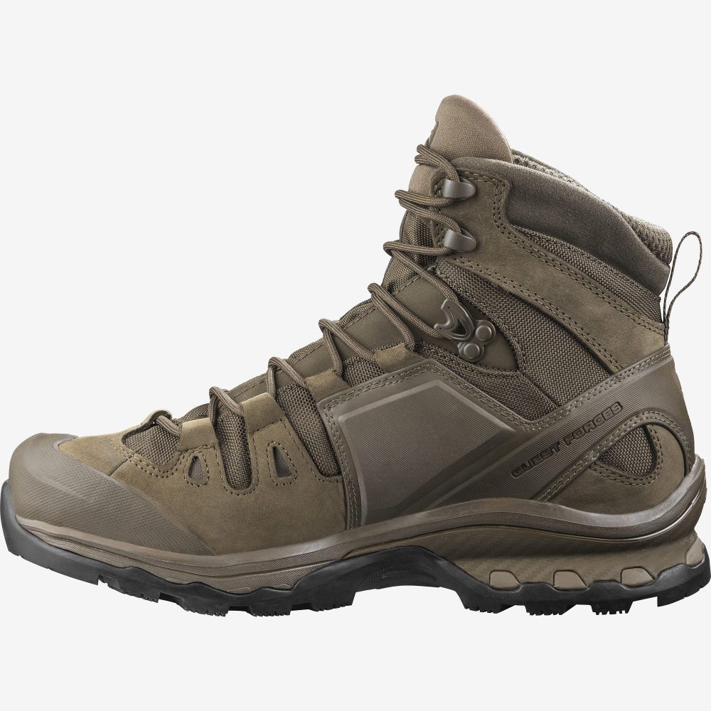 Men's Salomon QUEST 4D GORE-TEX FORCES 2 EN Tactical Boots Brown | SA80359-195