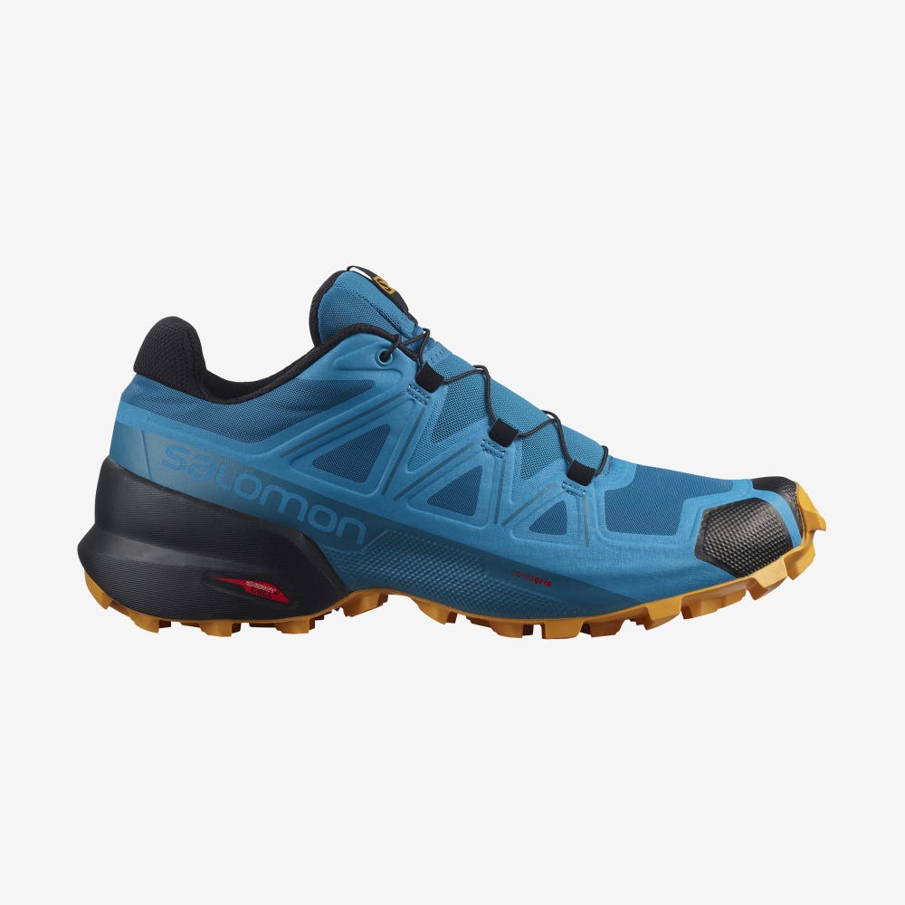 Men\'s Salomon SPEEDCROSS 5 Trail Running Shoes Blue | SA82309-609