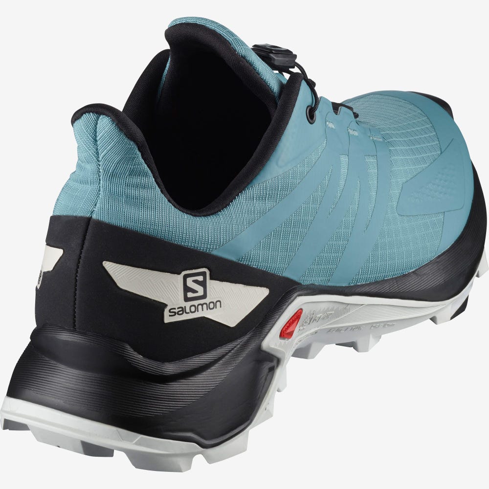 Men's Salomon SUPERCROSS BLAST Trail Running Shoes Blue/Black | SA17283-876