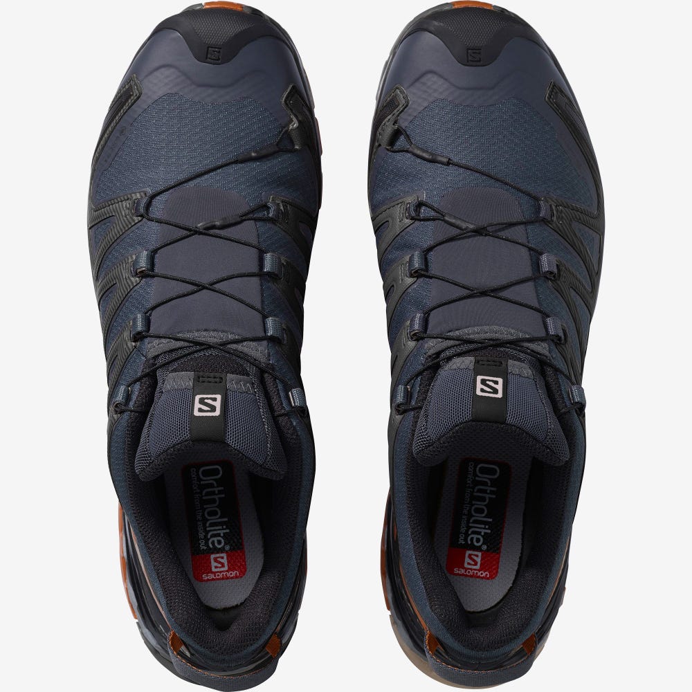 Men's Salomon XA PRO 3D V8 GORE-TEX WIDE Hiking Shoes Grey/Black | SA75806-985
