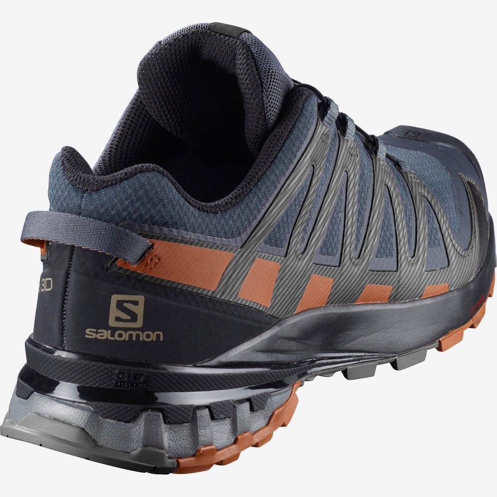 Men's Salomon XA PRO 3D V8 GORE-TEX WIDE Hiking Shoes Grey/Black | SA75806-985