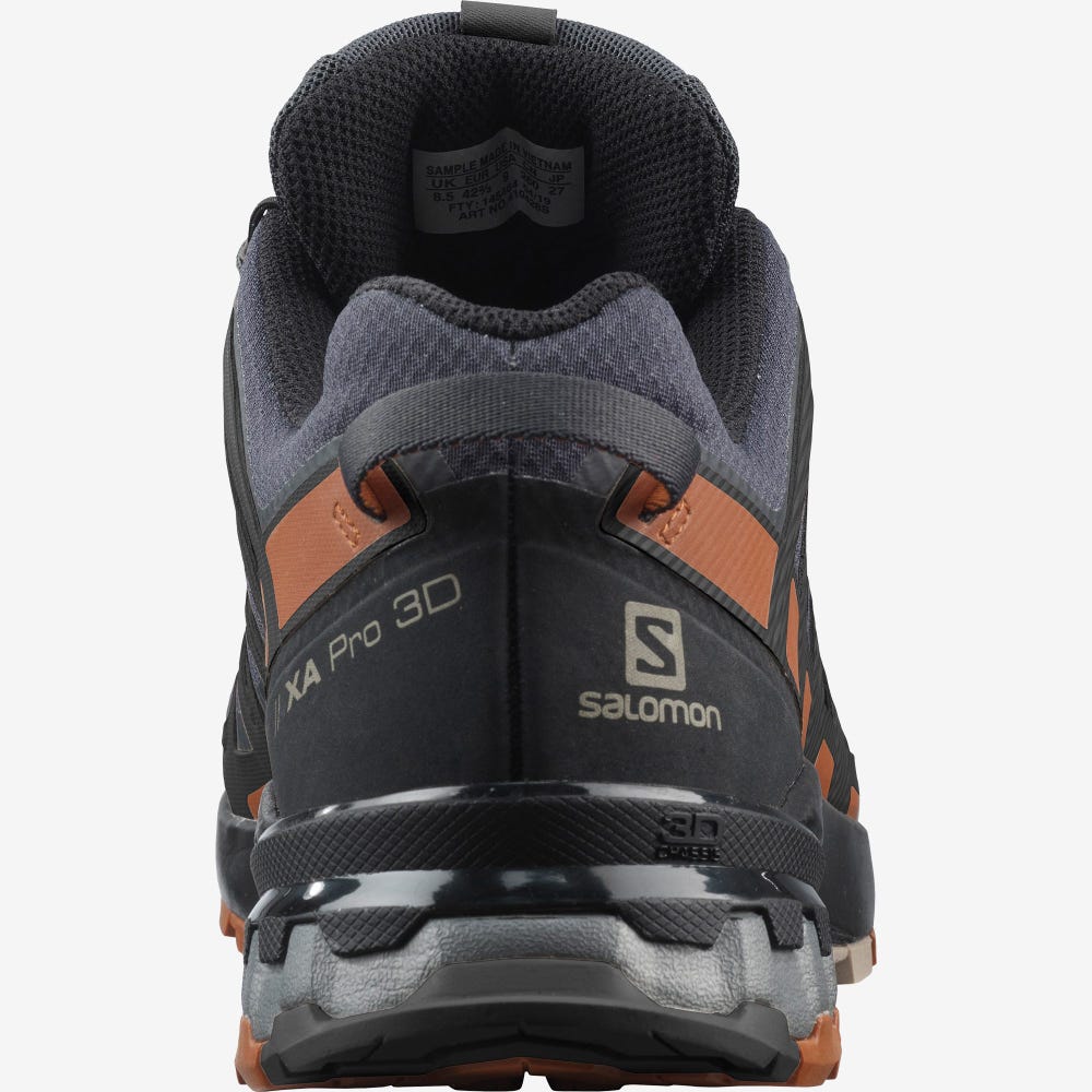Men's Salomon XA PRO 3D V8 GORE-TEX WIDE Hiking Shoes Grey/Black | SA75806-985