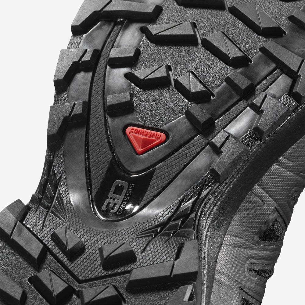 Men's Salomon XA PRO 3D V8 WIDE Trail Running Shoes Black | SA74135-923