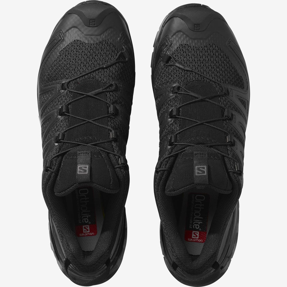 Men's Salomon XA PRO 3D V8 WIDE Trail Running Shoes Black | SA74135-923