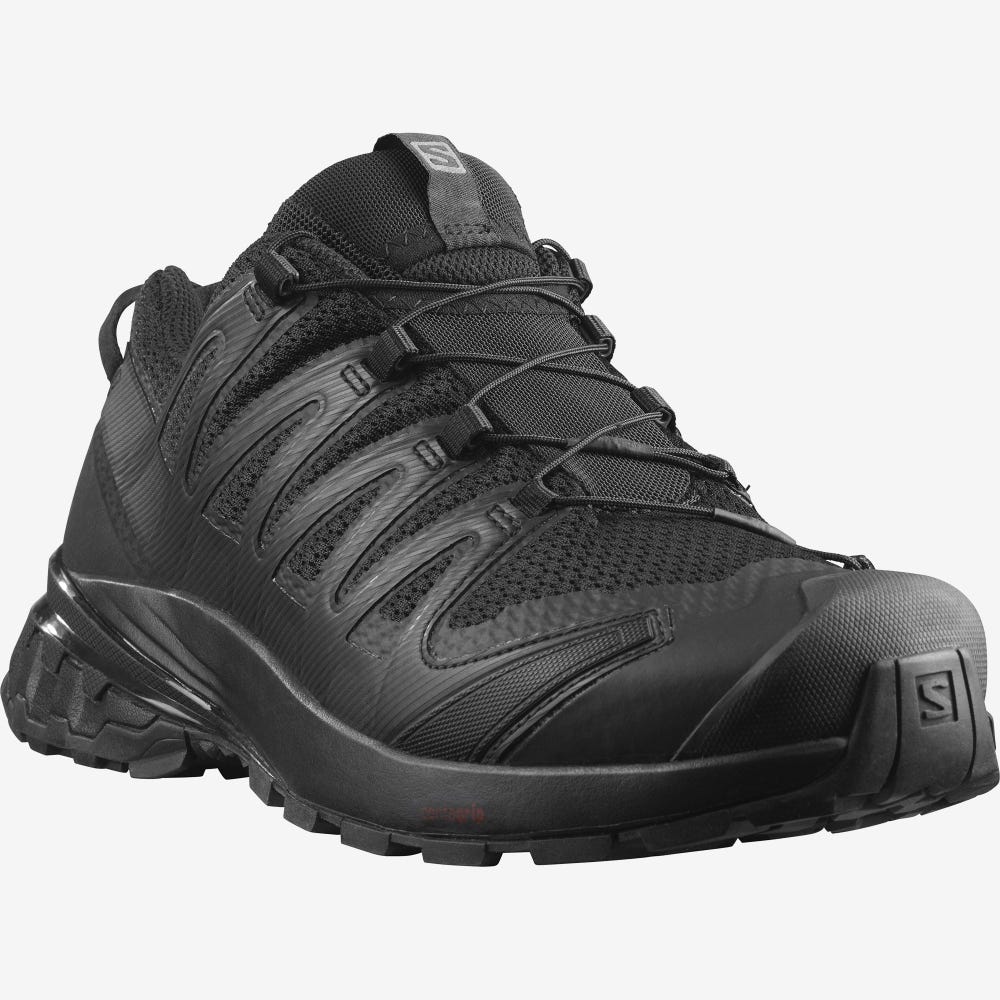 Men's Salomon XA PRO 3D V8 WIDE Trail Running Shoes Black | SA74135-923
