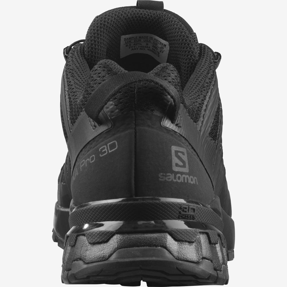 Men's Salomon XA PRO 3D V8 WIDE Trail Running Shoes Black | SA74135-923
