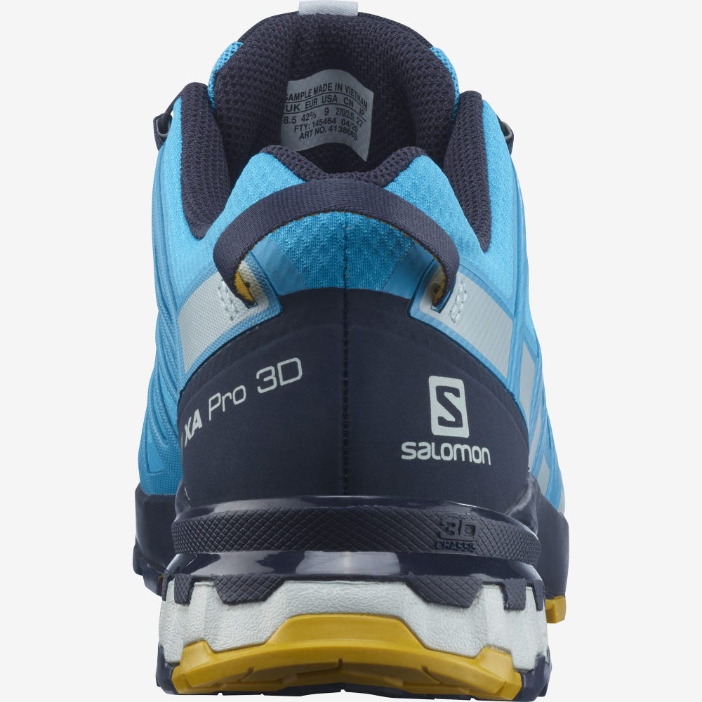 Men's Salomon XA PRO 3D v8 GORE-TEX Hiking Shoes Blue | SA28165-743