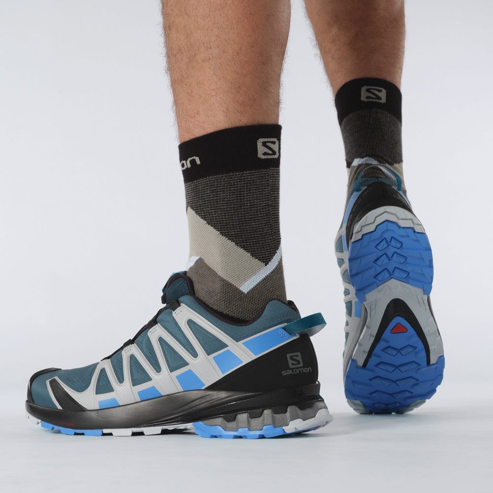 Men's Salomon XA PRO 3D v8 GORE-TEX Hiking Shoes Blue | SA42397-257