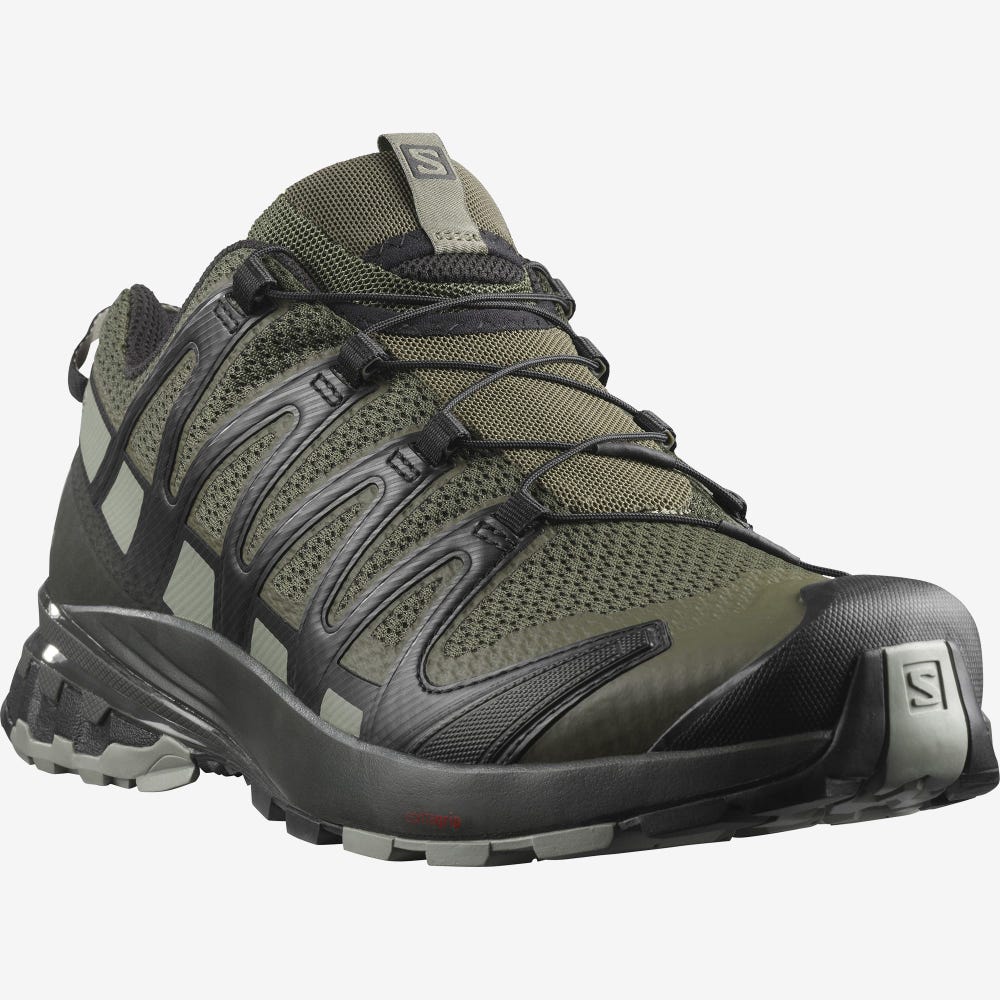 Men's Salomon XA PRO 3D v8 Hiking Shoes Olive/Grey | SA01937-780