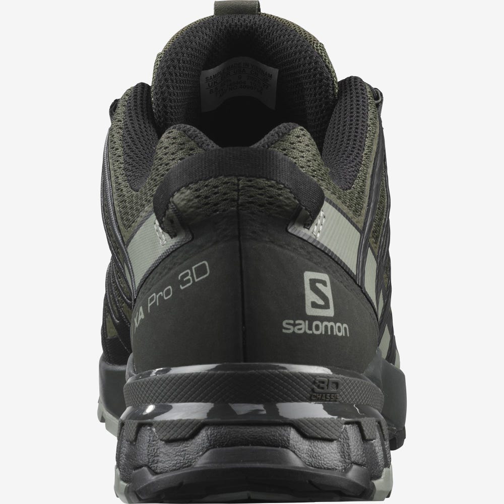 Men's Salomon XA PRO 3D v8 Hiking Shoes Olive/Grey | SA01937-780