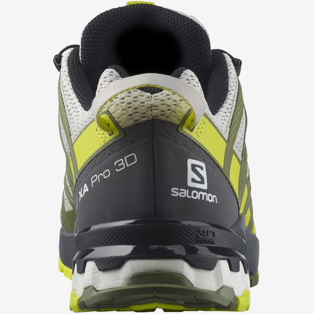 Men's Salomon XA PRO 3D v8 Hiking Shoes Grey/Green | SA46397-270