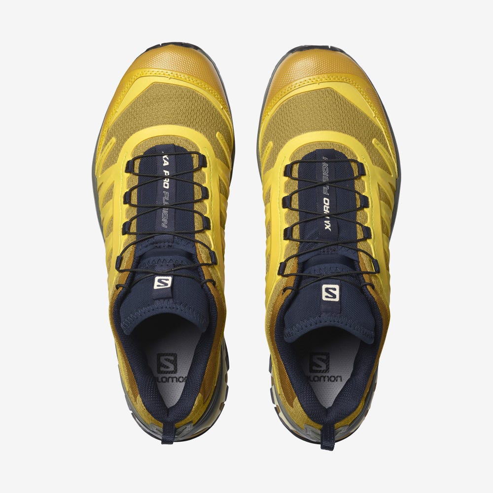 Men's Salomon XA-PRO FUSION ADVANCED Sneakers Yellow/Grey | SA76154-217