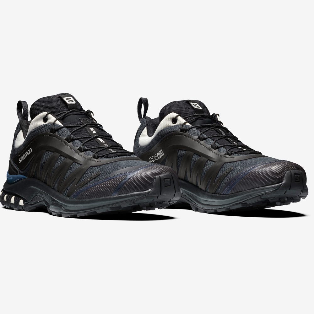 Men's Salomon XA-PRO FUSION ADVANCED Sneakers Black/Blue | SA83695-054