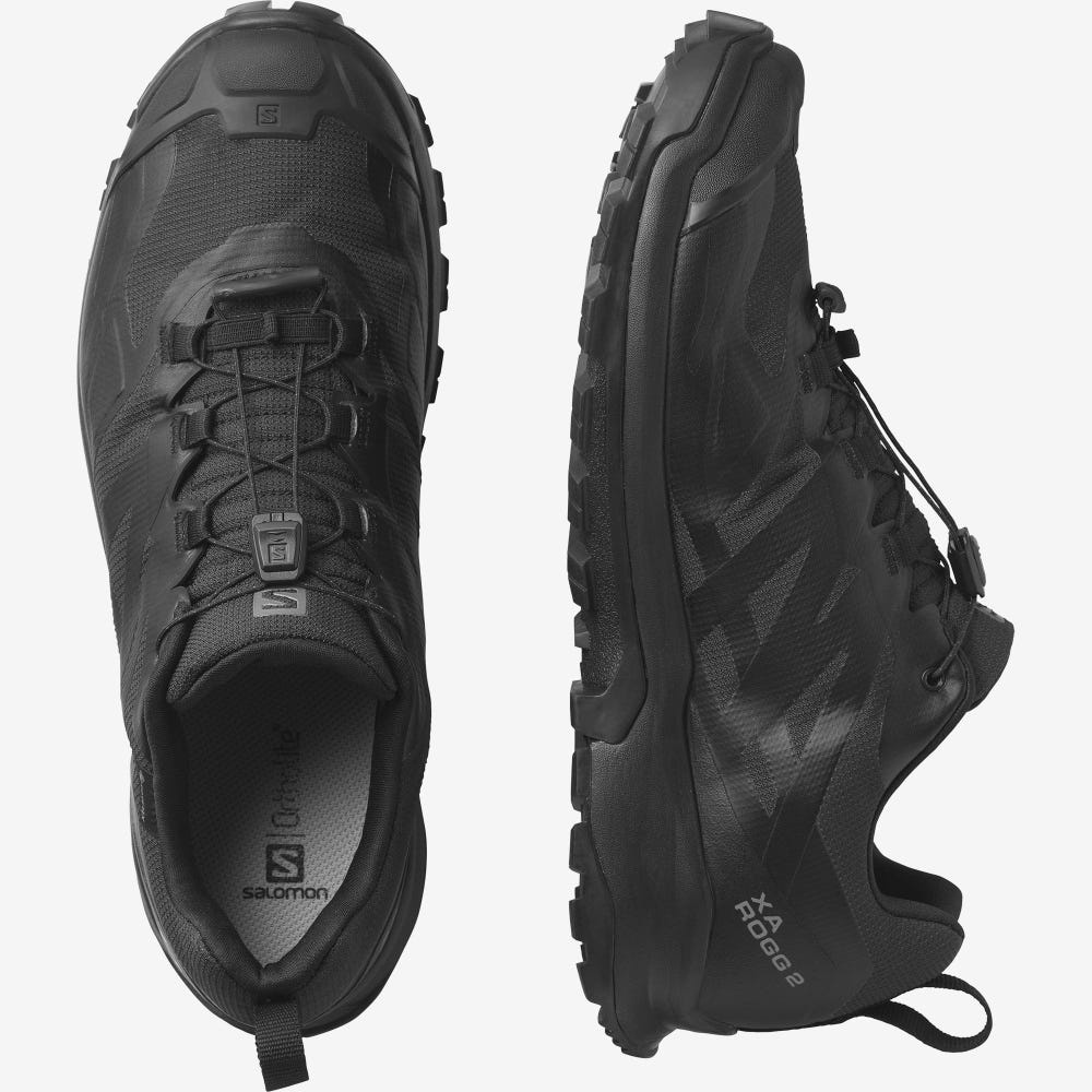Men's Salomon XA ROGG 2 GORE-TEX Trail Running Shoes Black | SA35012-395