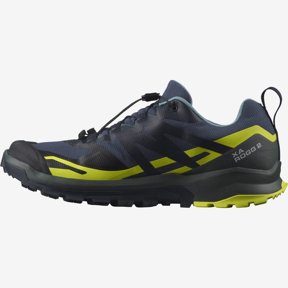 Men's Salomon XA ROGG 2 GORE-TEX Trail Running Shoes Indigo | SA96201-265
