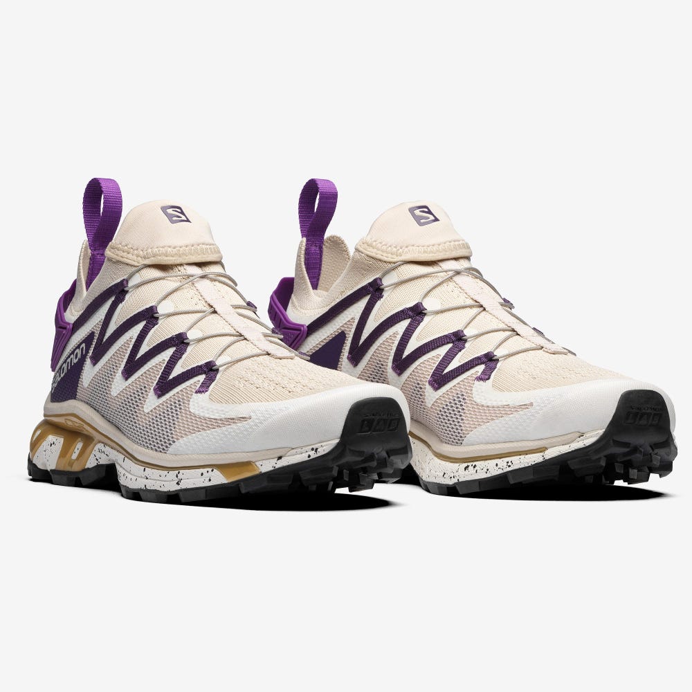 Men's Salomon XT-RUSH Sneakers Beige/Purple/Gold | SA84139-639