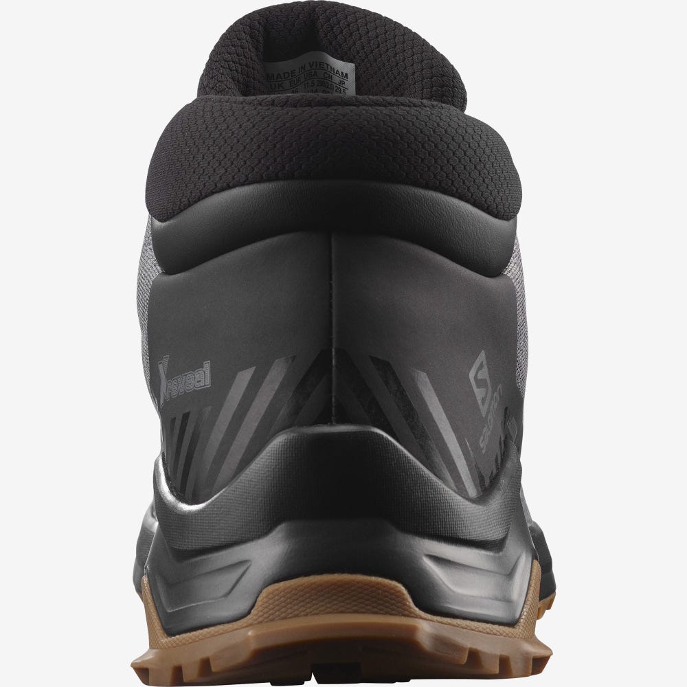 Men's Salomon X REVEAL CHUKKA CLIMASALOMON™ WATERPROOF Winter Boots Grey/Black | SA40836-792