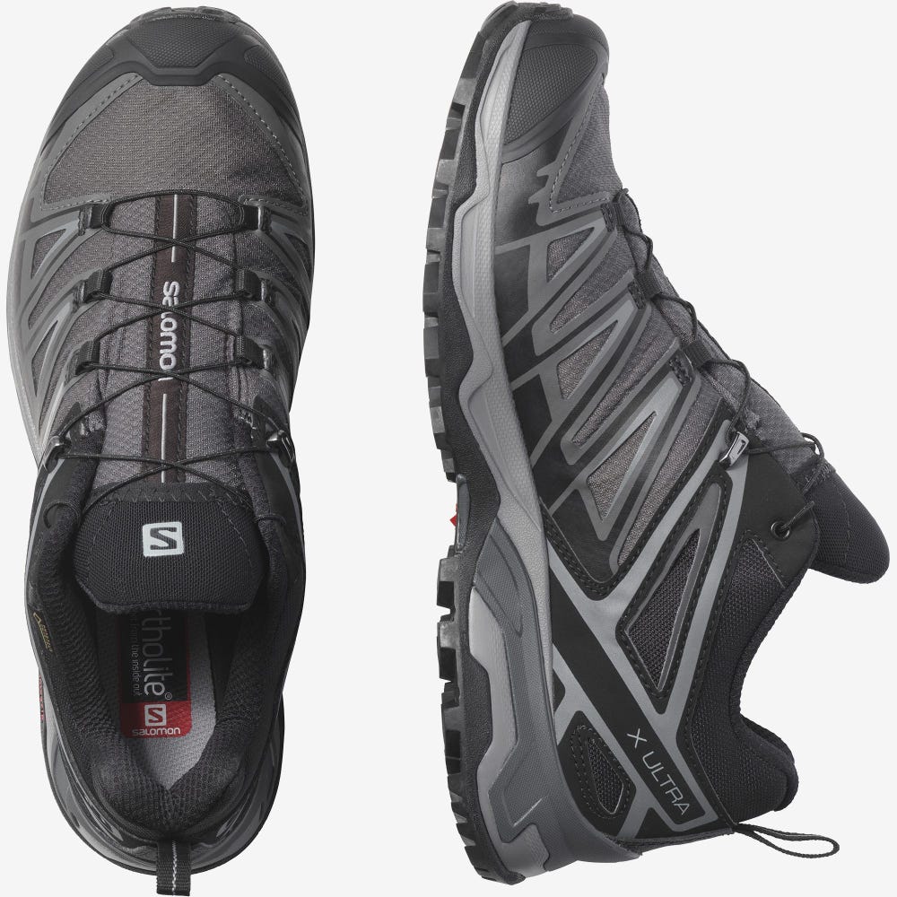 Men's Salomon X ULTRA 3 GORE-TEX Hiking Shoes Black | SA26139-903