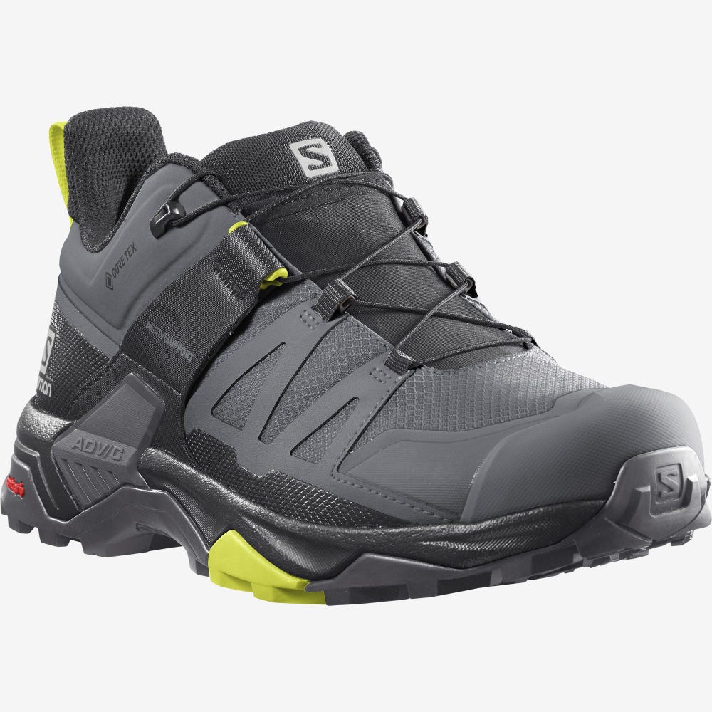 Men's Salomon X ULTRA 4 GORE-TEX Hiking Shoes Grey/Black | SA94038-508