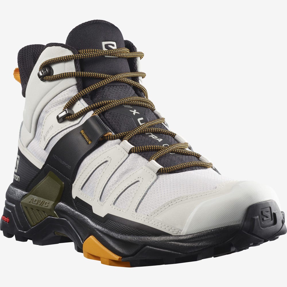 Men's Salomon X ULTRA 4 MID GORE-TEX Hiking Boots Beige/Black | SA51423-450
