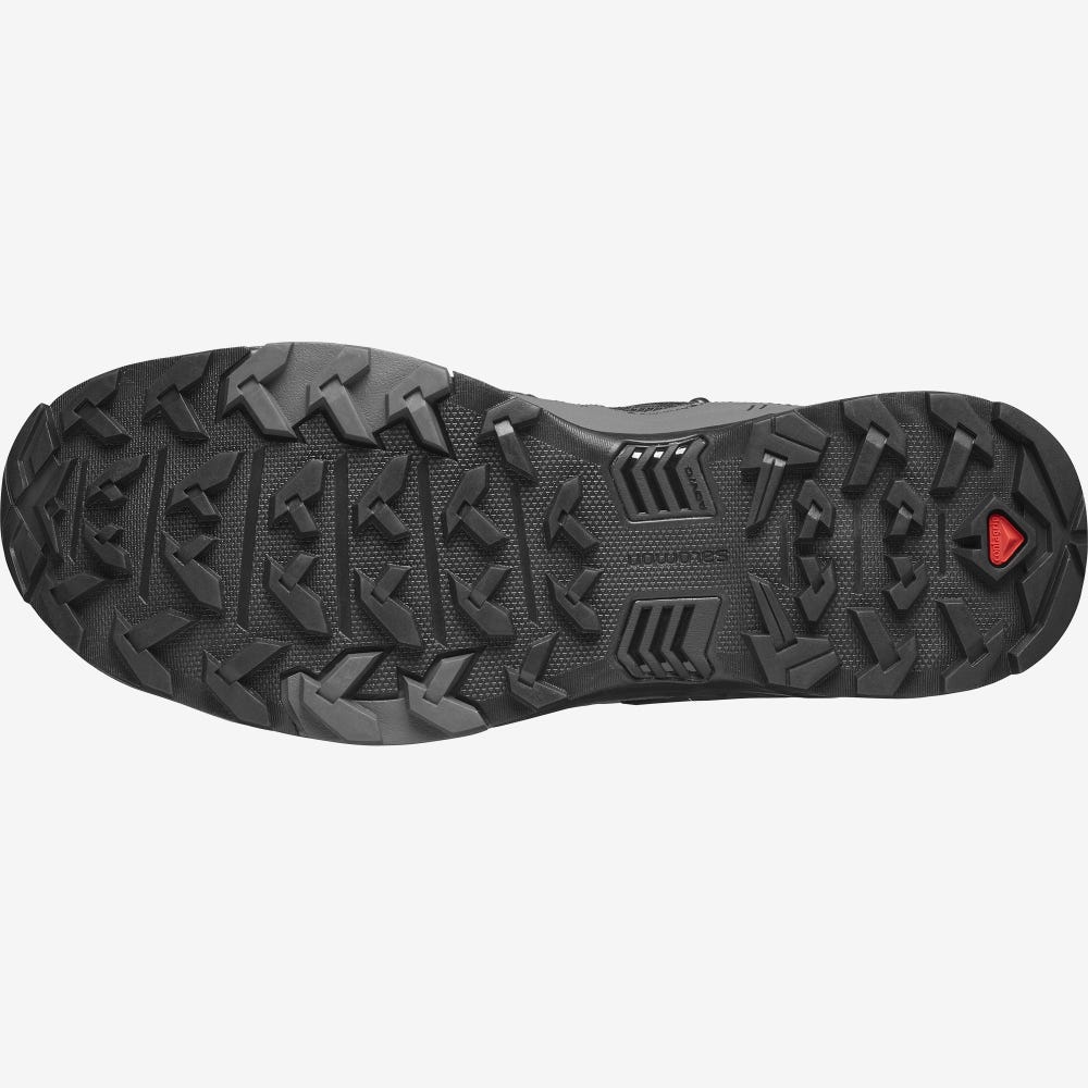 Men's Salomon X ULTRA 4 MID WIDE GORE-TEX Hiking Boots Black/Blue | SA42107-867