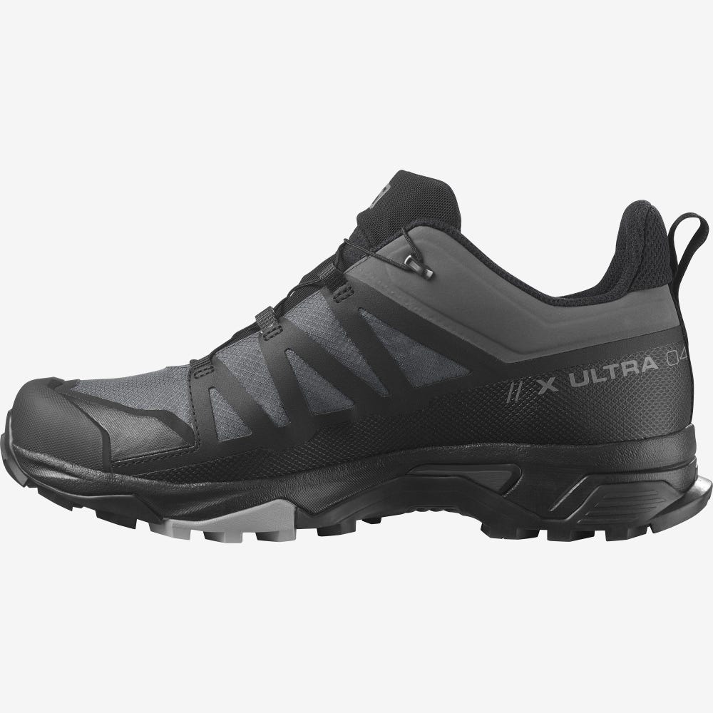 Men's Salomon X ULTRA 4 WIDE GORE-TEX Hiking Shoes Grey/Black | SA92765-539