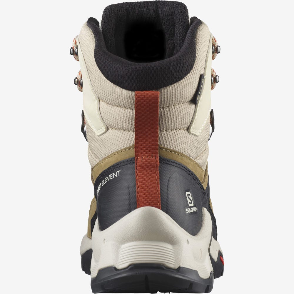 Women's Salomon QUEST ELEMENT GORE-TEX Hiking Boots Light Brown/Orange | SA16395-058