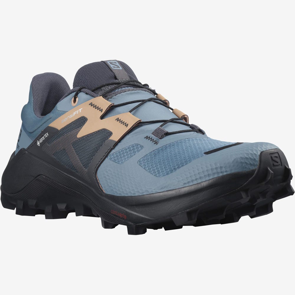 Women's Salomon WILDCROSS 2 GORE-TEX Trail Running Shoes Blue | SA19405-510