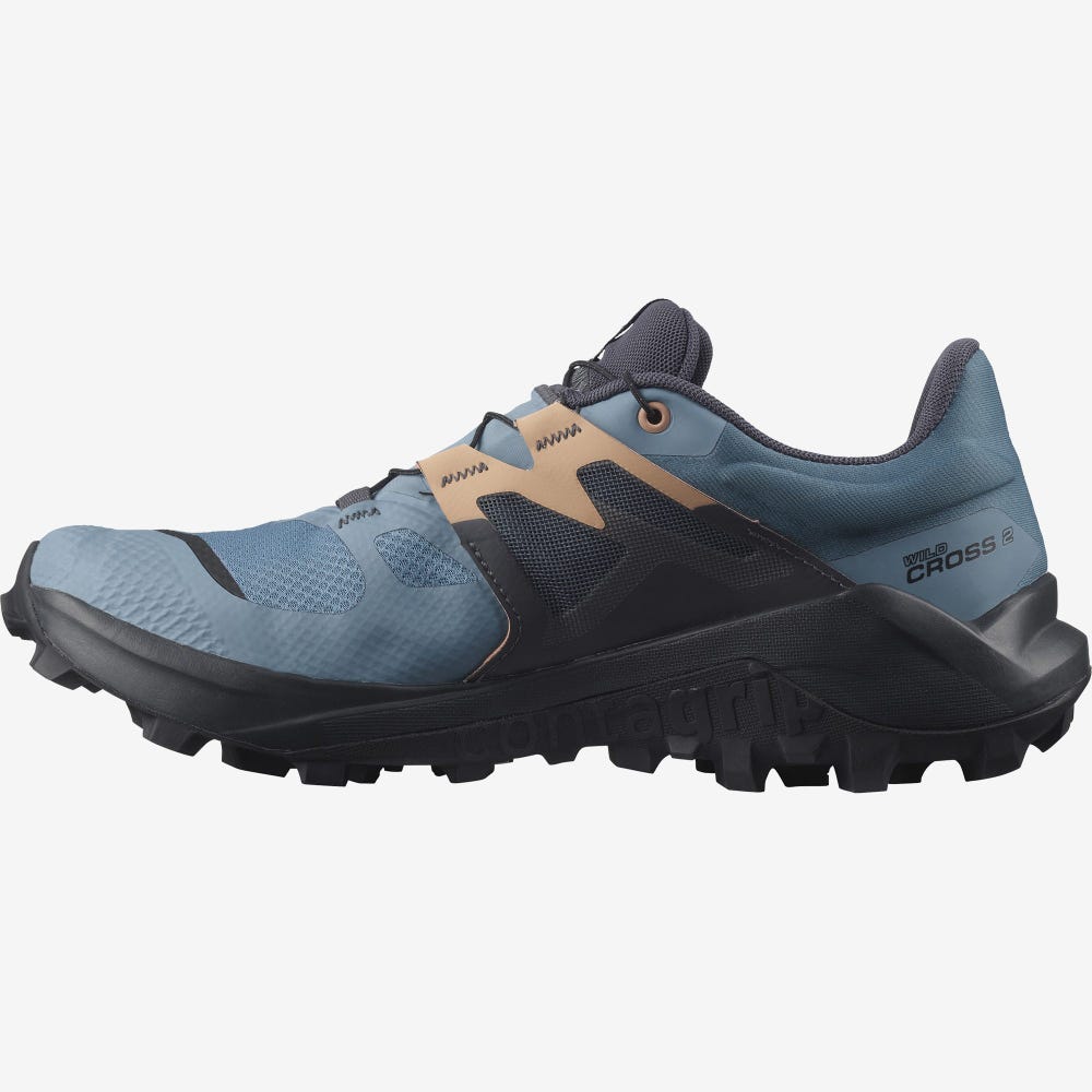 Women's Salomon WILDCROSS 2 GORE-TEX Trail Running Shoes Blue | SA19405-510