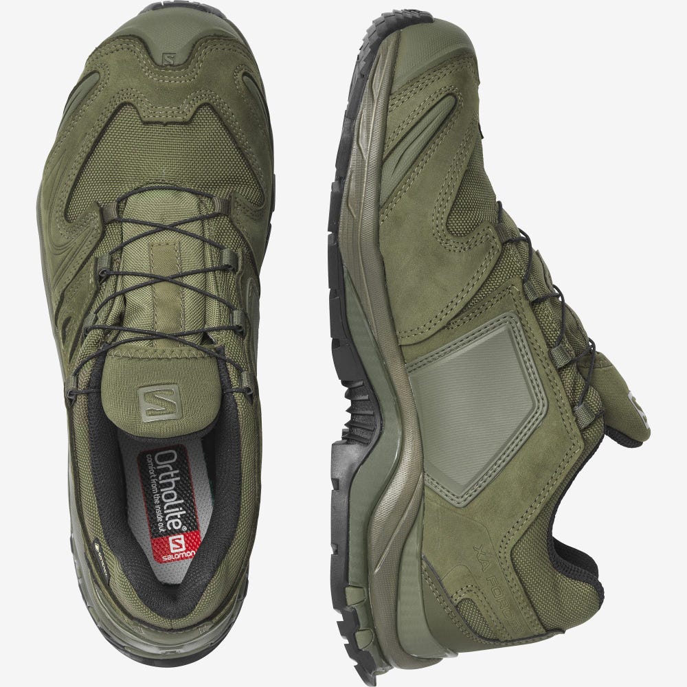 Women's Salomon XA FORCES GORE-TEX Tactical Boots Green | SA34809-732