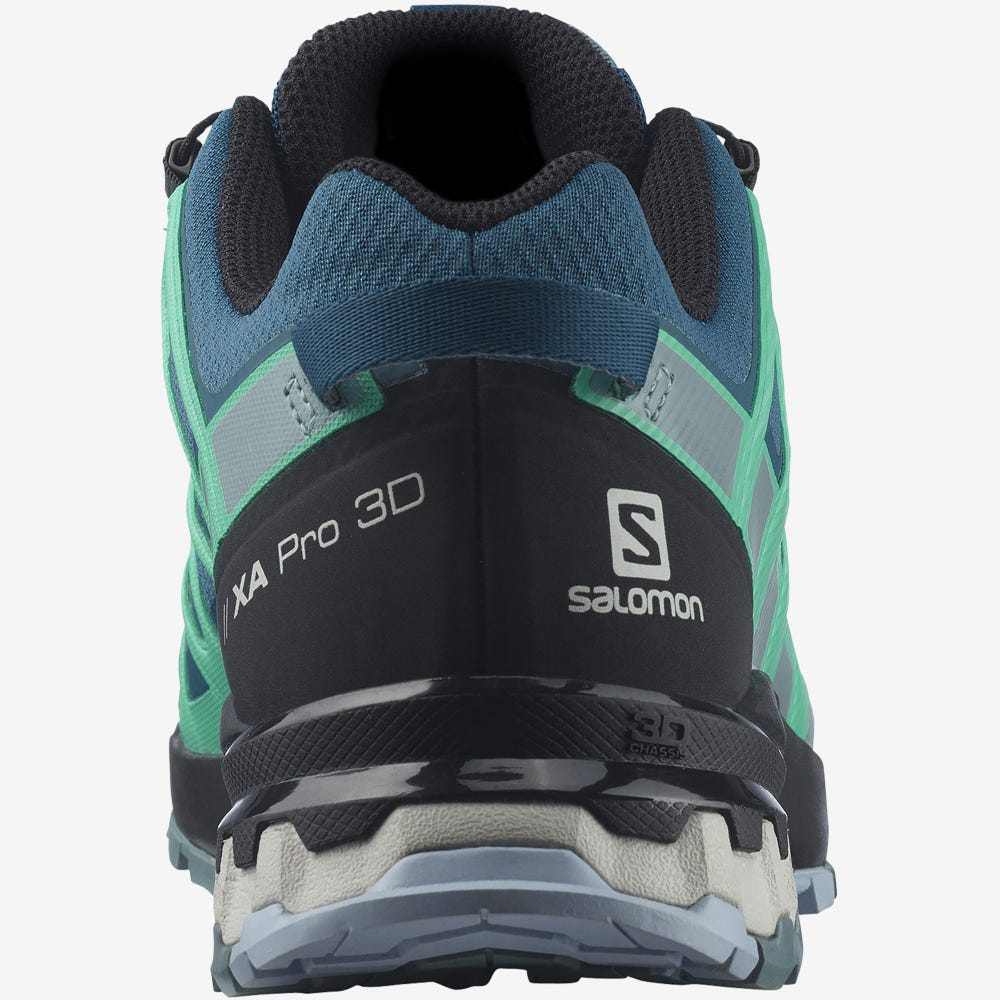Women's Salomon XA PRO 3D v8 GORE-TEX Hiking Shoes Blue/Mint | SA02845-093
