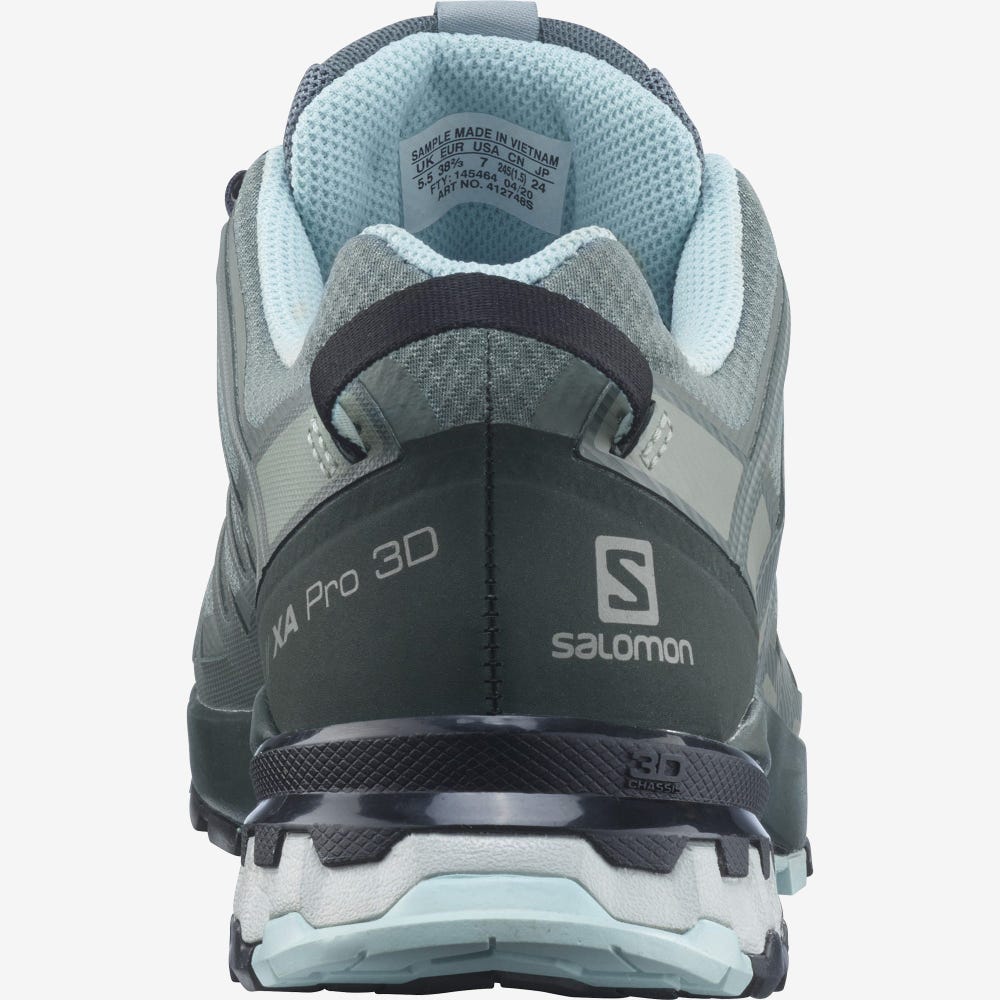 Women's Salomon XA PRO 3D v8 GORE-TEX Hiking Shoes Green/Turquoise | SA23841-396