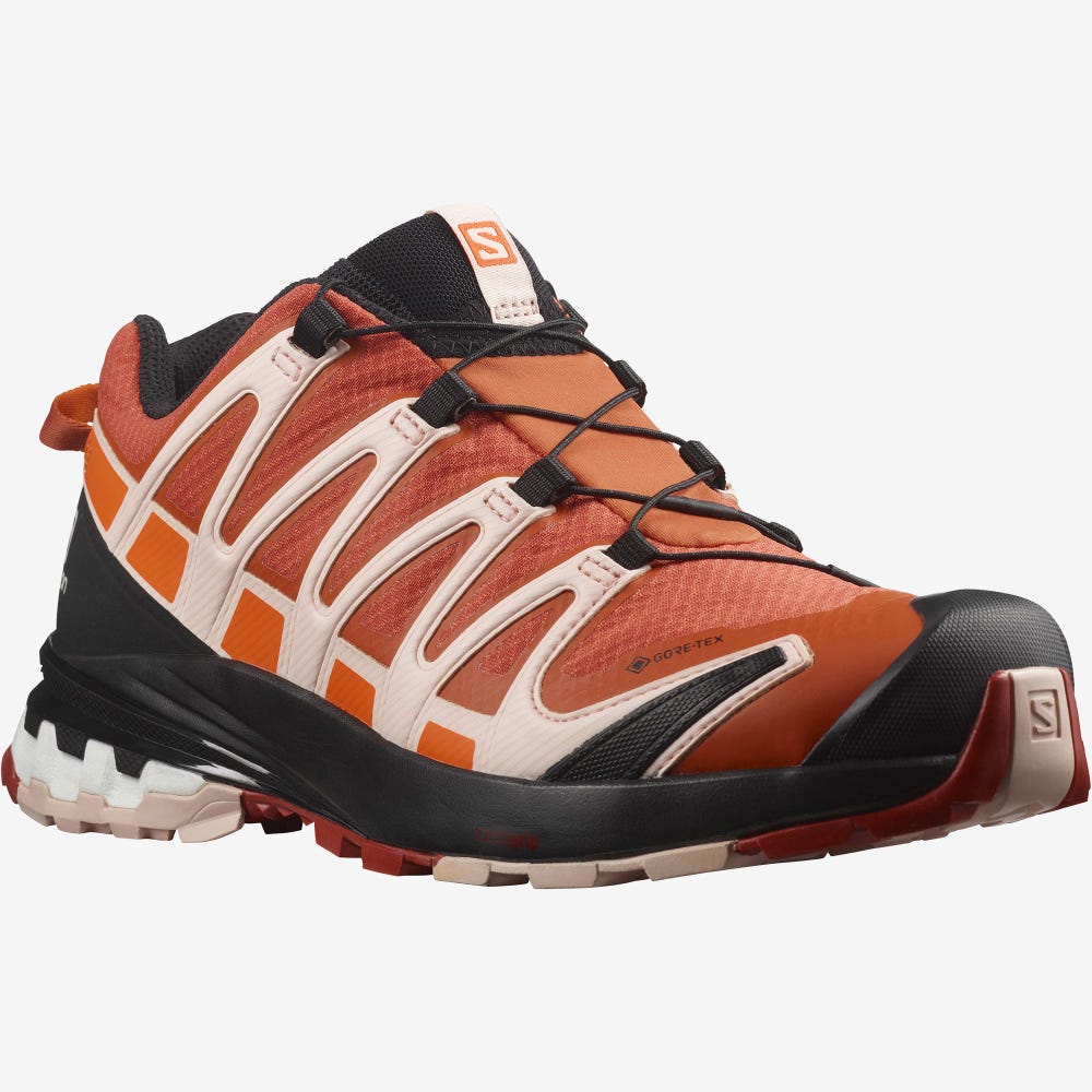Women's Salomon XA PRO 3D v8 GORE-TEX Hiking Shoes Orange/Red Orange | SA81056-531