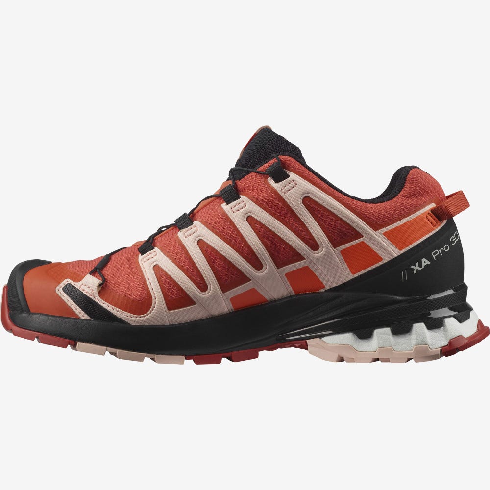 Women's Salomon XA PRO 3D v8 GORE-TEX Hiking Shoes Orange/Red Orange | SA81056-531