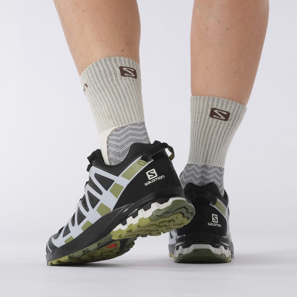 Women's Salomon XA PRO 3D v8 GORE-TEX Hiking Shoes Black/Green/Blue | SA97256-410