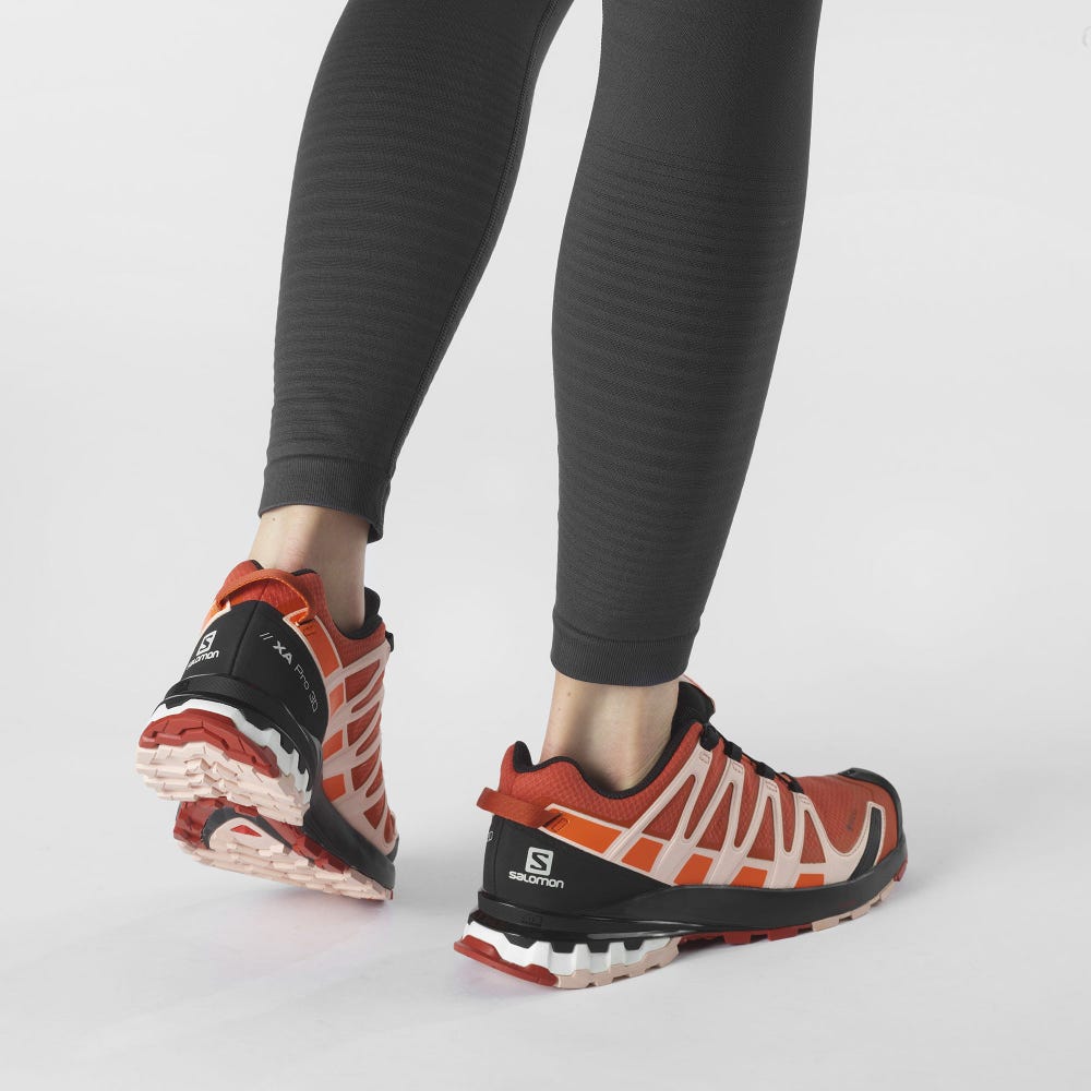 Women's Salomon XA PRO 3D v8 GORE-TEX Trail Running Shoes Orange/Red Orange | SA16920-109
