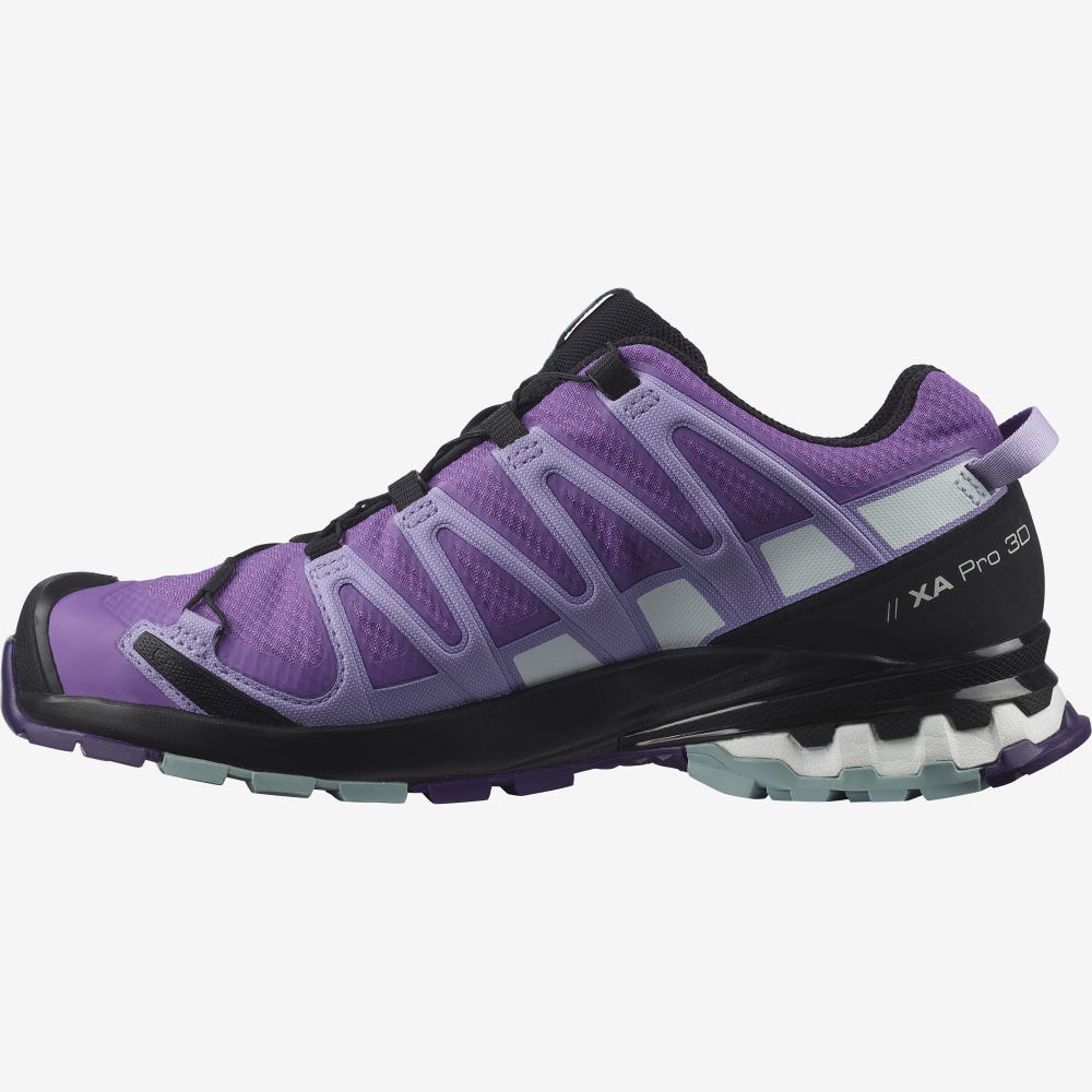Women's Salomon XA PRO 3D v8 GORE-TEX Trail Running Shoes Royal Purple/Lavender | SA76385-092
