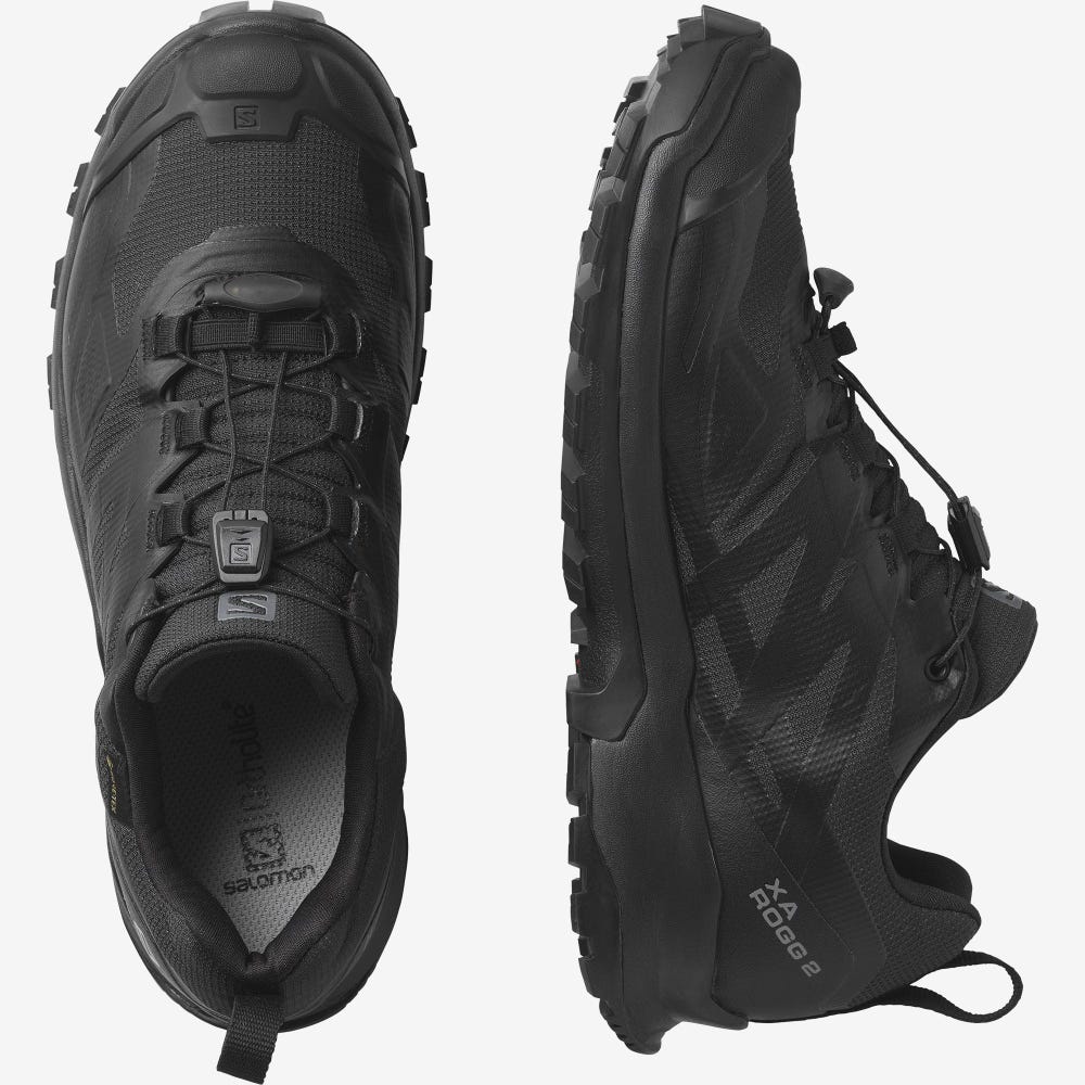Women's Salomon XA ROGG 2 GORE-TEX Hiking Shoes Black | SA51938-250