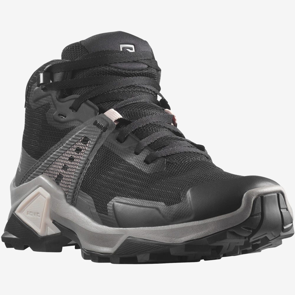 Women's Salomon X RAISE 2 MID GORE-TEX Hiking Boots Black | SA27389-153