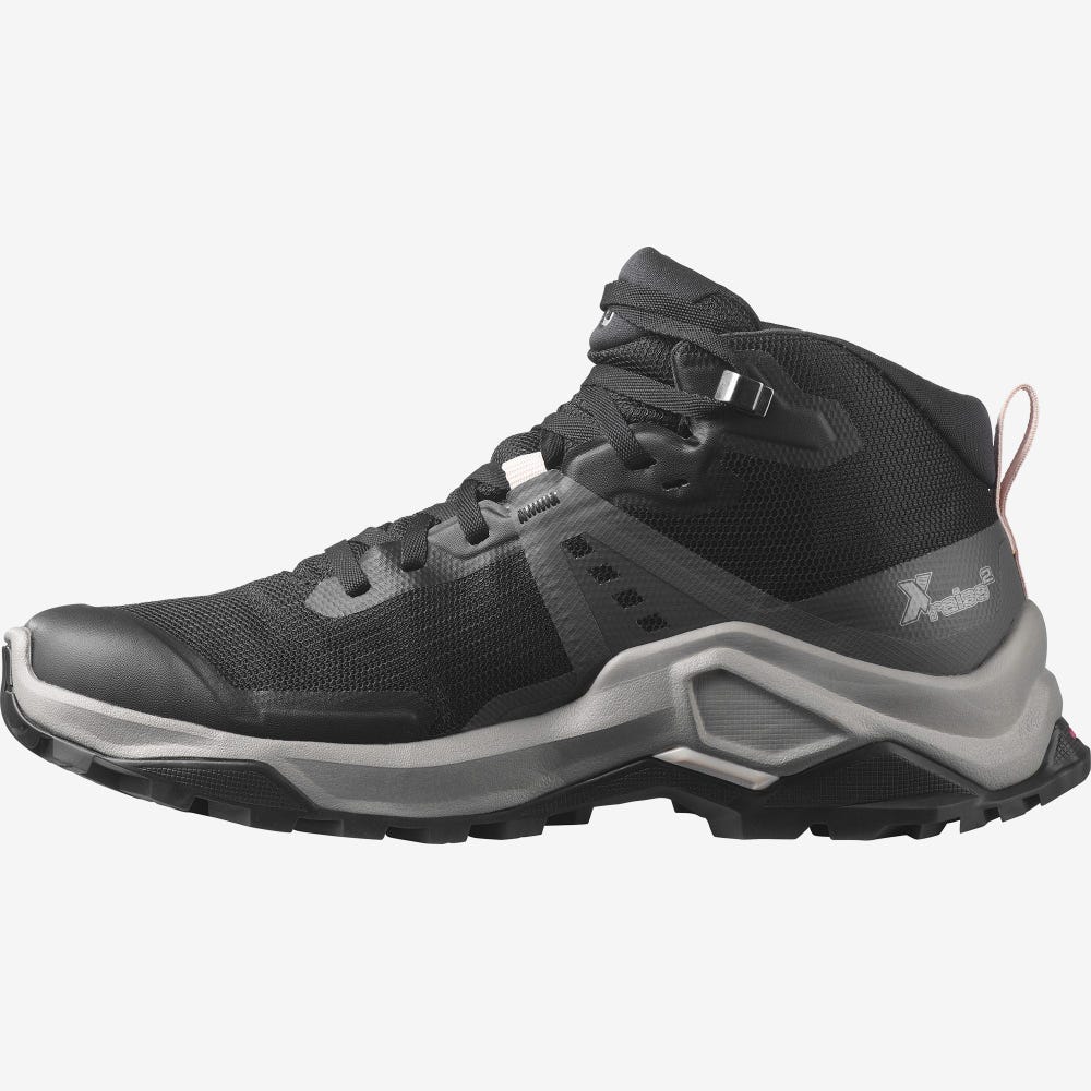 Women's Salomon X RAISE 2 MID GORE-TEX Hiking Boots Black | SA27389-153