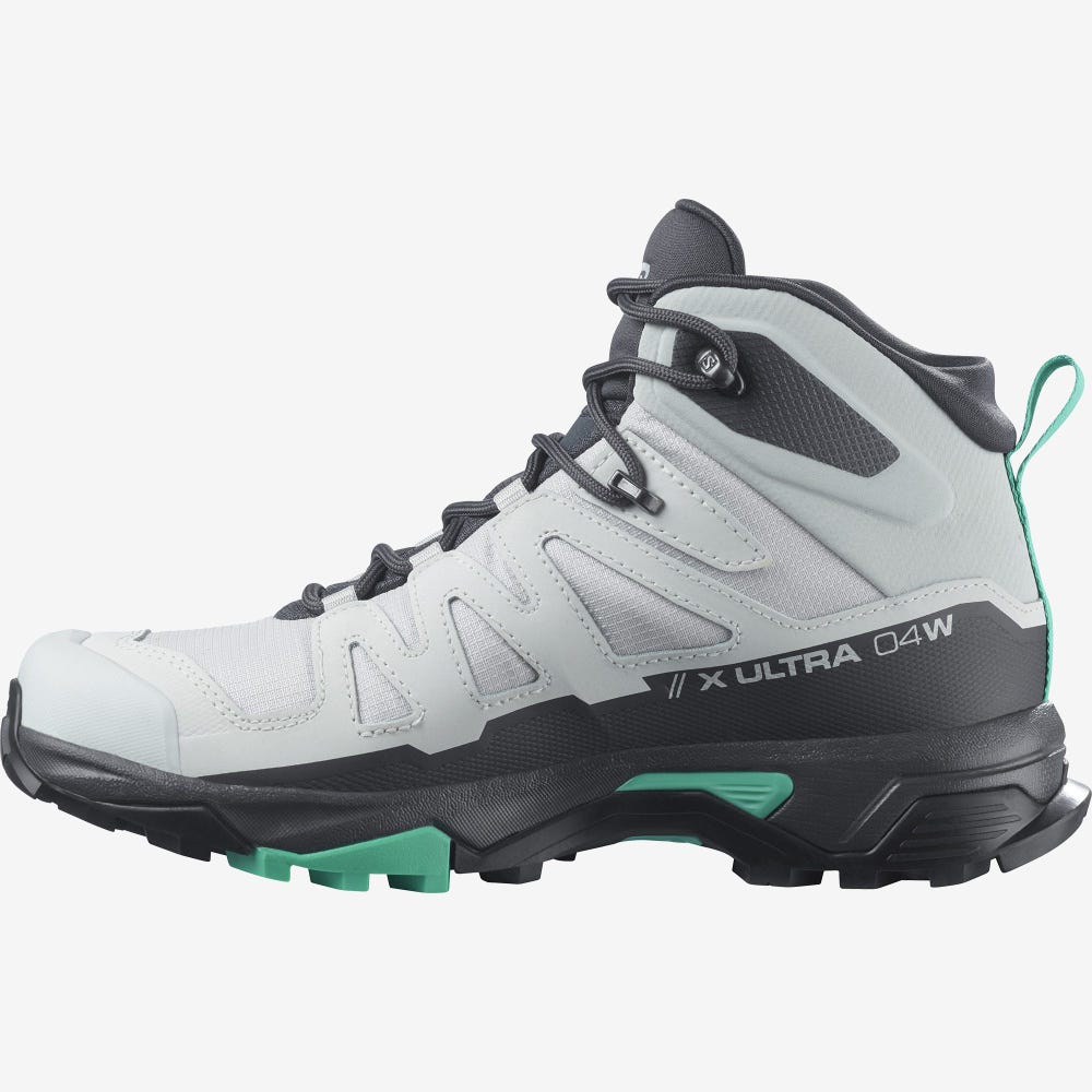 Women's Salomon X ULTRA 4 MID GORE-TEX Hiking Boots Beige/Grey/Mint | SA76319-859