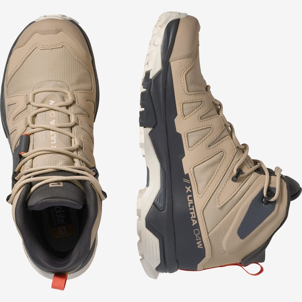 Women's Salomon X ULTRA 4 MID GORE-TEX Hiking Boots Light Brown | SA90245-742