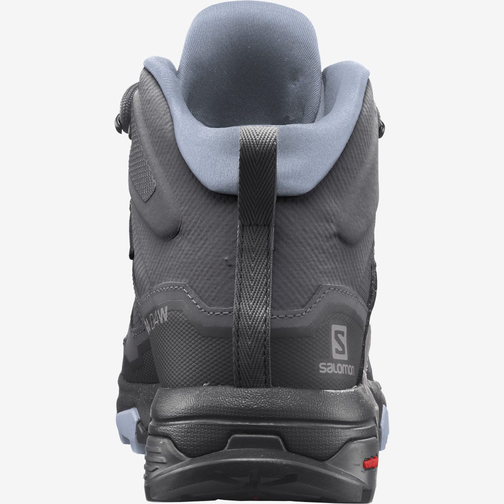 Women's Salomon X ULTRA 4 MID GORE-TEX Hiking Boots Grey/Black/Blue | SA90685-654