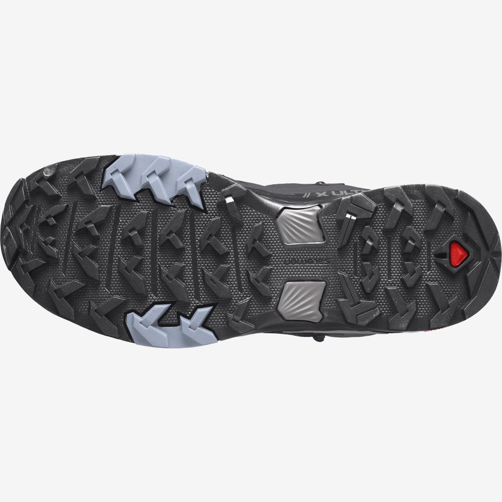Women's Salomon X ULTRA 4 MID GORE-TEX Hiking Boots Grey/Black/Blue | SA90685-654