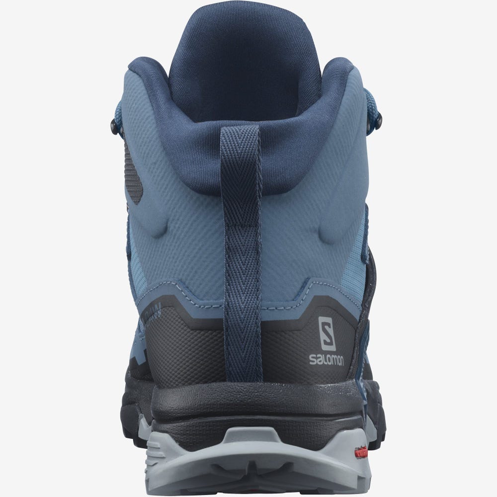 Women's Salomon X ULTRA 4 MID GORE-TEX Hiking Boots Blue/Black/Dark Blue | SA93584-372